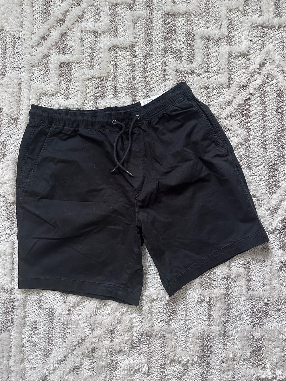 American Eagle Black Elastic Waist Jogger Shorts